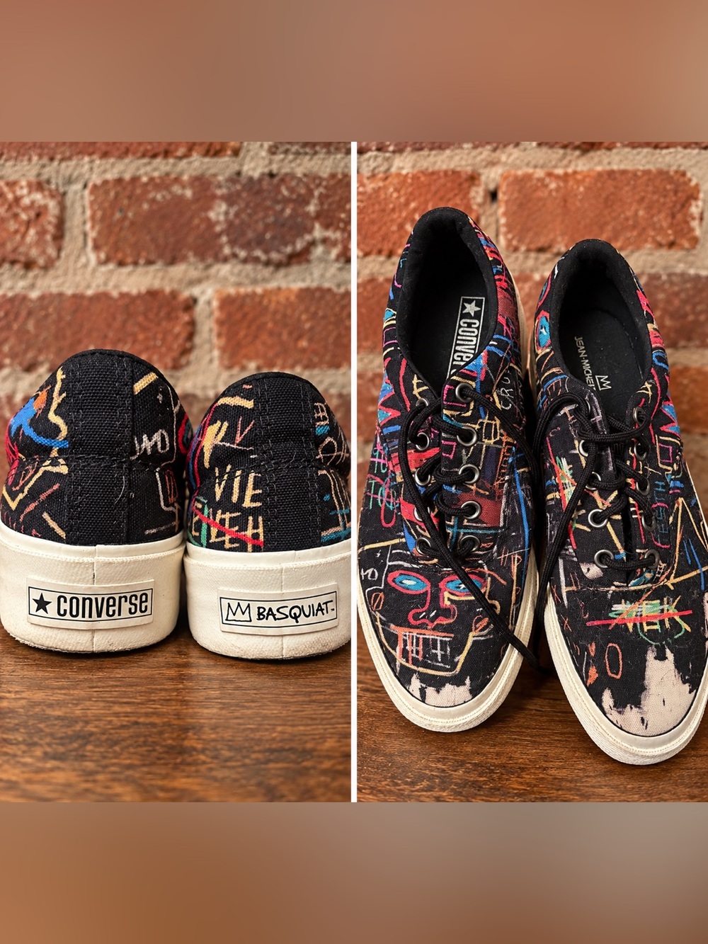 Converse Basquiat Black Multi Graphic Low-Top Sneakers